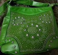 Green Purse with Crystals 202//192